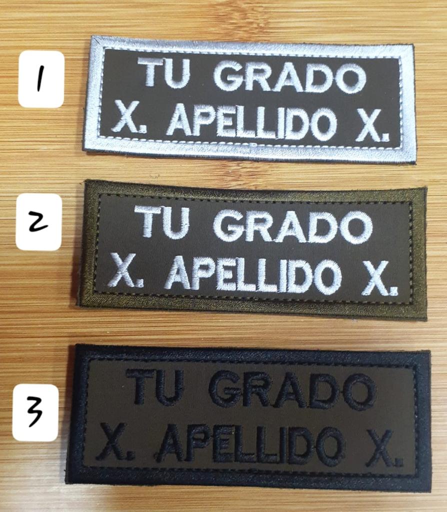 Parche apellido grado